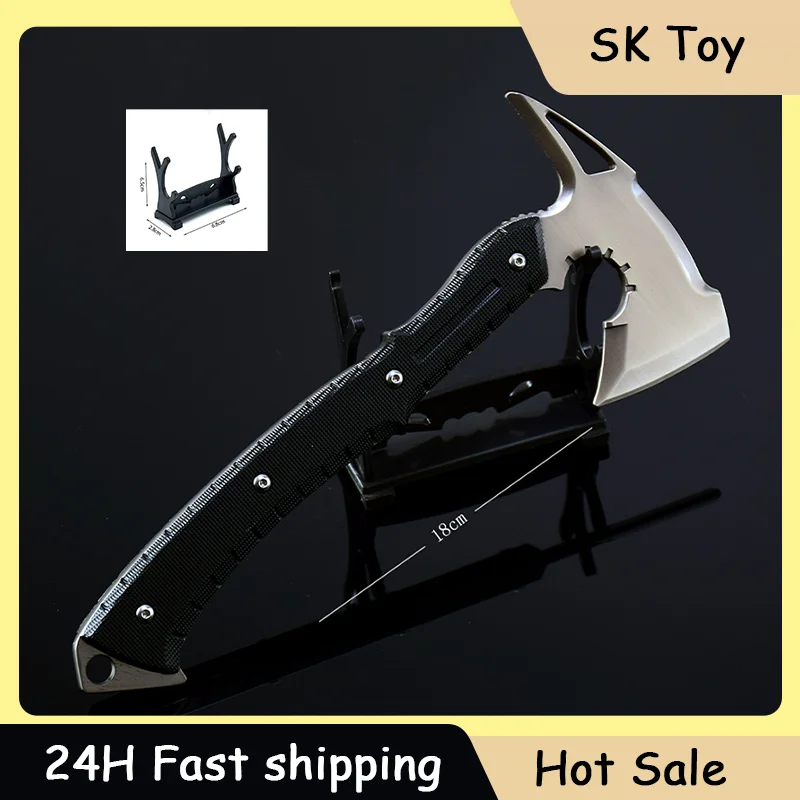 Hacha de juguete Leon de 18 cm, espada de juego, accesorios de cosplay, artesanía totalmente metálica, adorno, modelo sin afilar, regalos, colecciones
