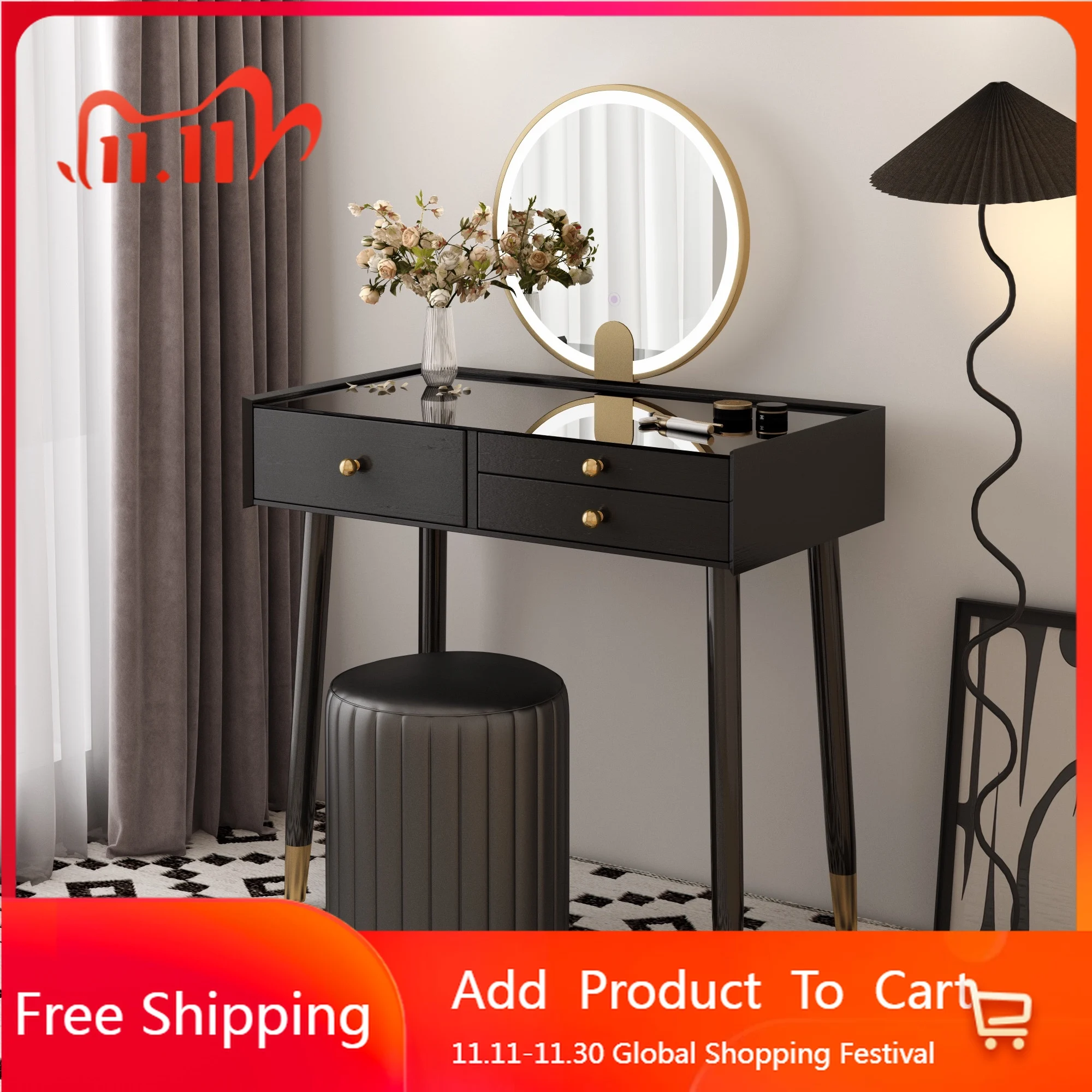 

Bedside Modern Dressing Table Minimalist Desgin Comfortable Chep Vanity Table Console Beauty Mesa De Maquillaje Home Furniture