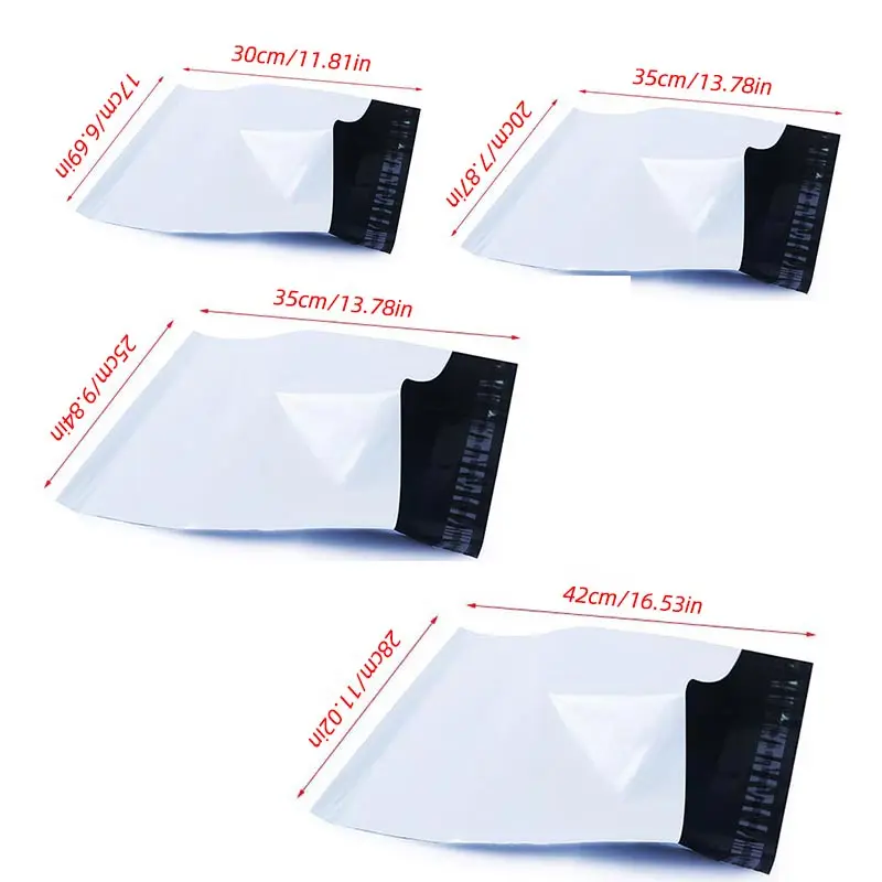 50pcs/Lots White Courier Bag Express Envelope Storage Bags Mail Bag Mailing Bags Self Adhesive Seal Plastic Packaging