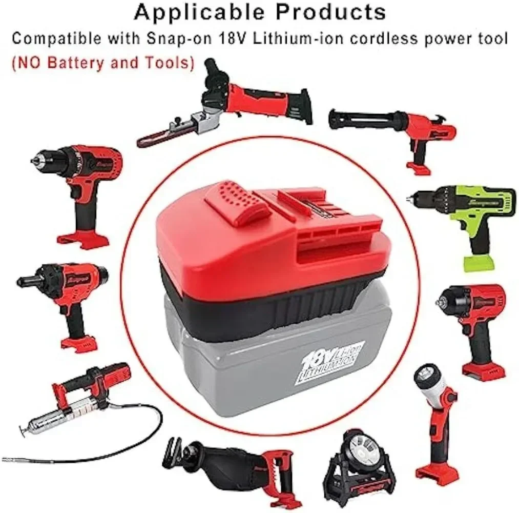 Battery Adapter Converter for Makita 18V Lithium Battery Convert to for Snap-on 18V Lithium Battery Cordless Power Tool Drill