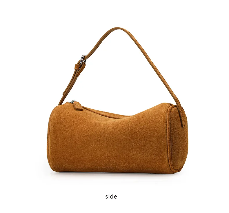 Aidanni Echtleder-Wildleder-Unterarmtasche für Damen, 2026 Neue Retro-Zylindertasche, Handytasche, Umhängetasche – Detail 9
