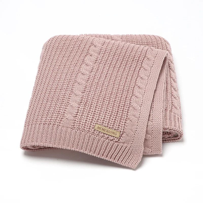 بلون الوليد الطفل قماط البطانيات تنفس تريكو الرضع الأمن البطانيات لينة الاكريليك طفل تلقي البطانيات