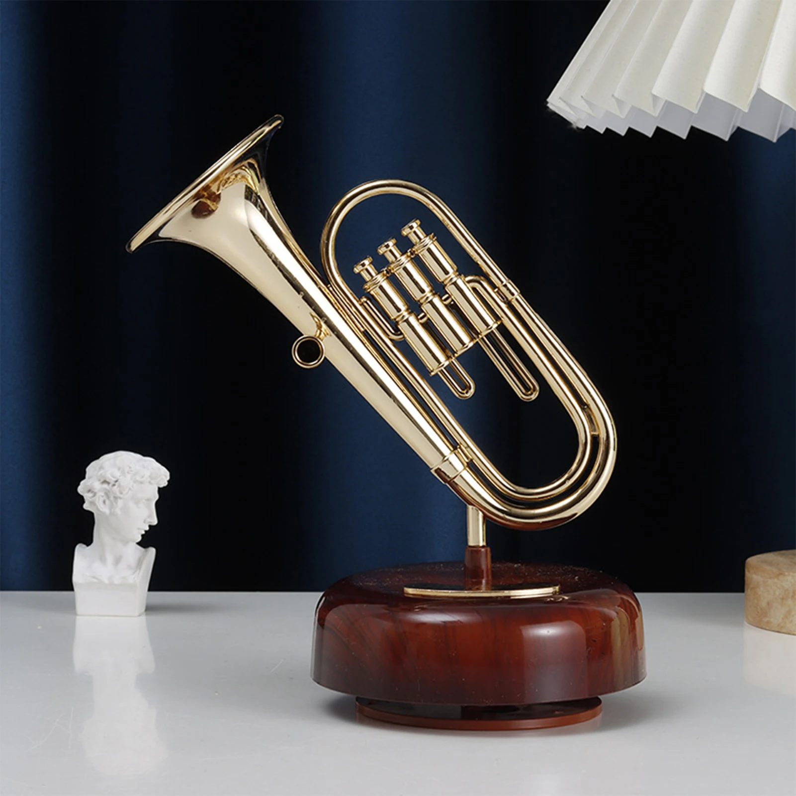 Music Box Wind Up Musicbox Twirling Music Box Rotating Base Brass Wind Instrument Replica Artware Gift for Christmas Birthday