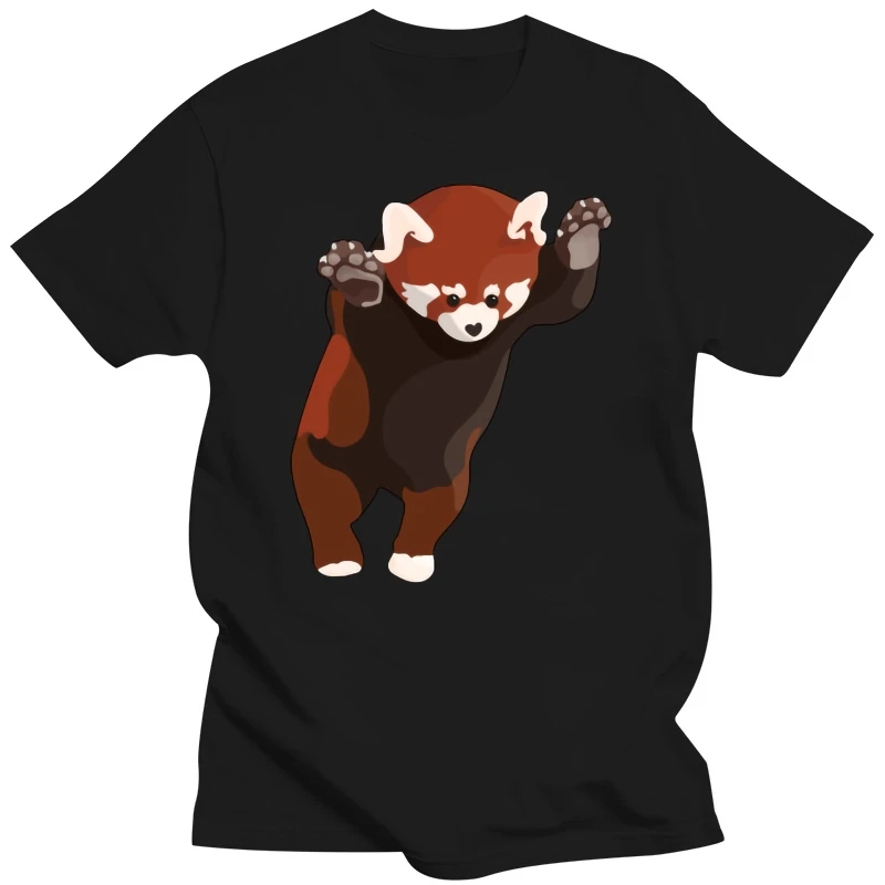 Men t-shirt Red Panda Bear Excited. tshirt Women t shirt