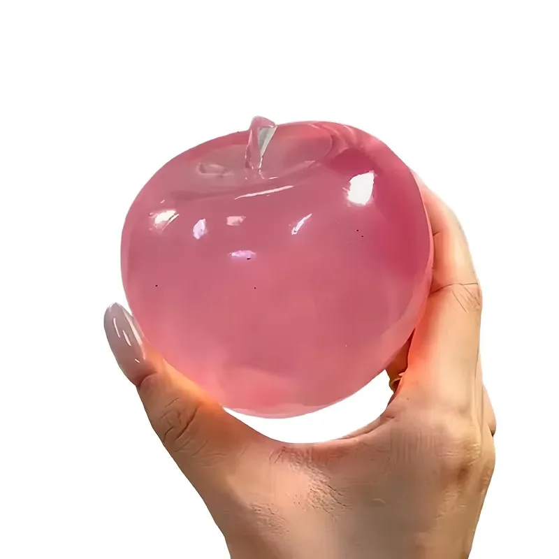 Autism Translucent Slow Rebound Squeeze Toy, High-quality Adult Soft Clay, Green Apple Pressure Ball, Soft Squeeze Toy