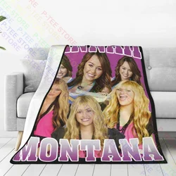 Hannah Montana Miley Cyrus Music Rap Hip-Hop Blanket Luxury Bedspread Breathable Couch Blanket Sofa Decorative