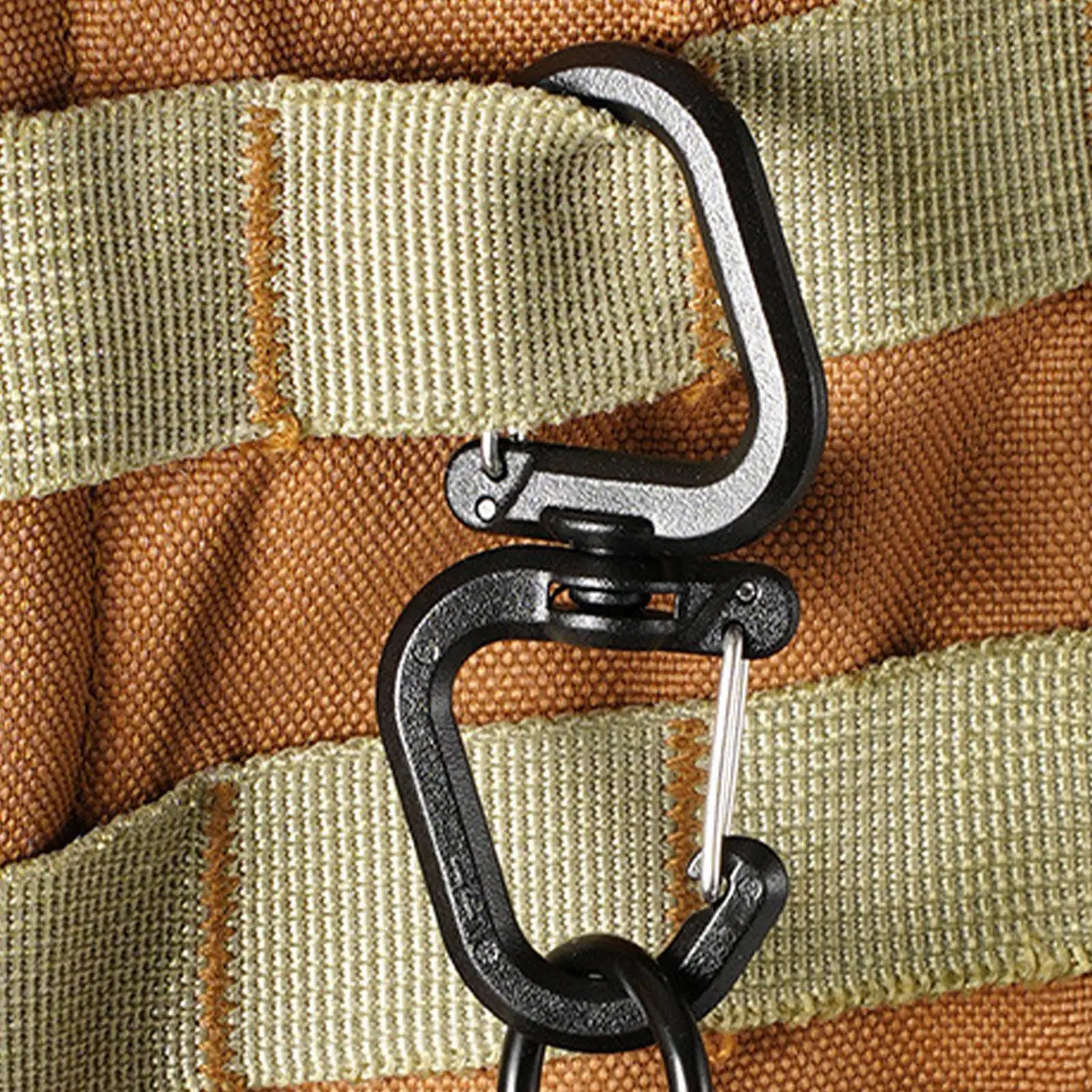 Portable S Chain Hook 5pcs 360 Rotating Double Carabiner Outdoor Swivels Clip Camping Double Hook Backpacks Keychains Carabiner