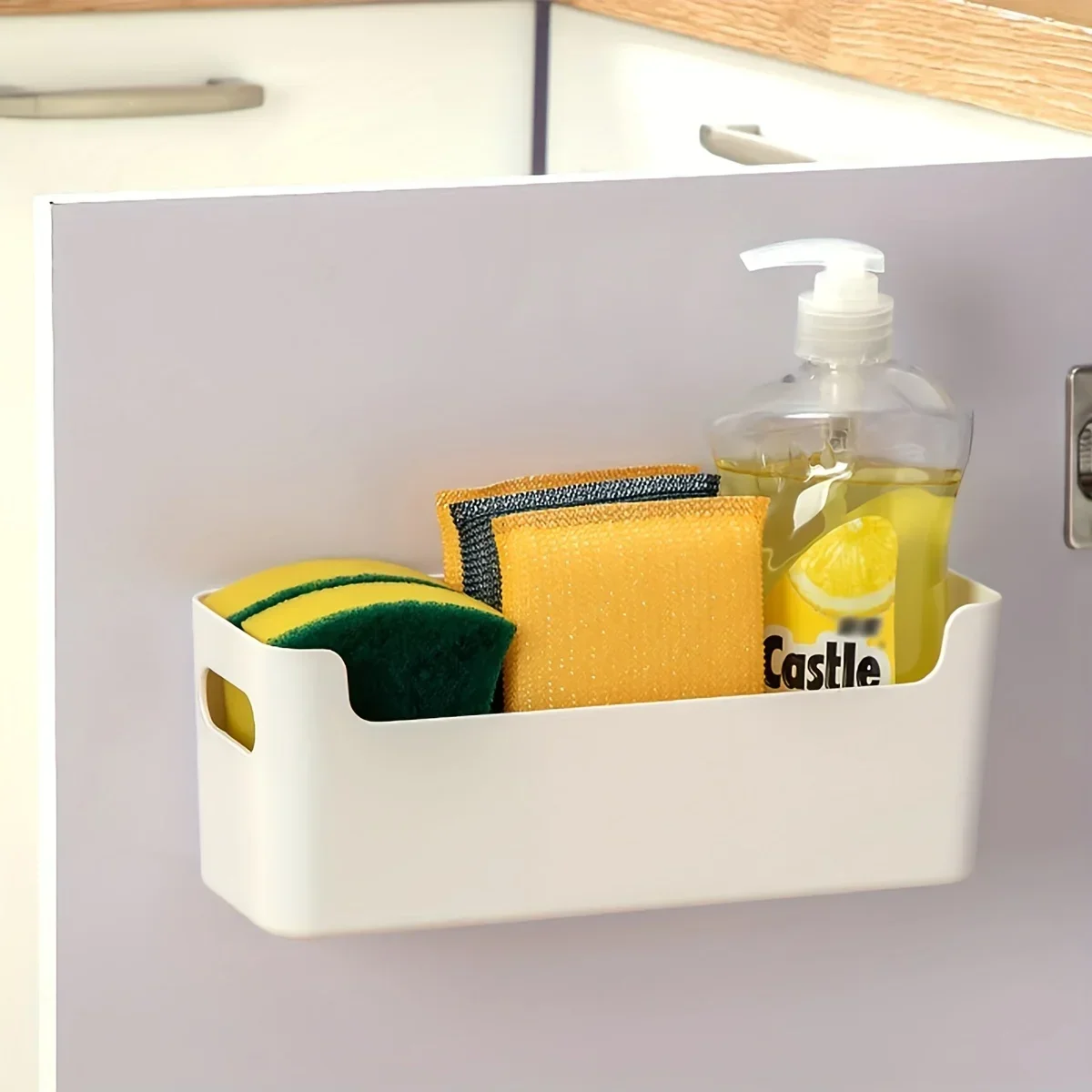 Kitchen Wall Mounted Cabinet Door Storage Box Cabinet Hook Preservation Film Preservation Bag Storage Cling Film Bag Rack