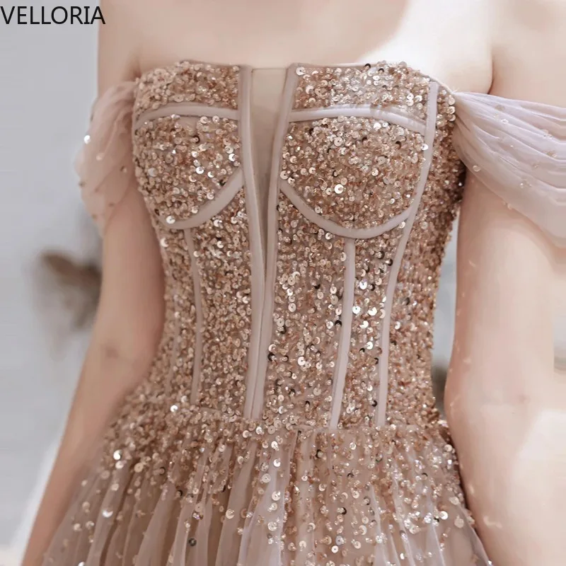 Sexy off-shoulder kralen avondjurk naakt roze bordeaux galajurk mouwloze feestjurk vestidos de fiesta op maat