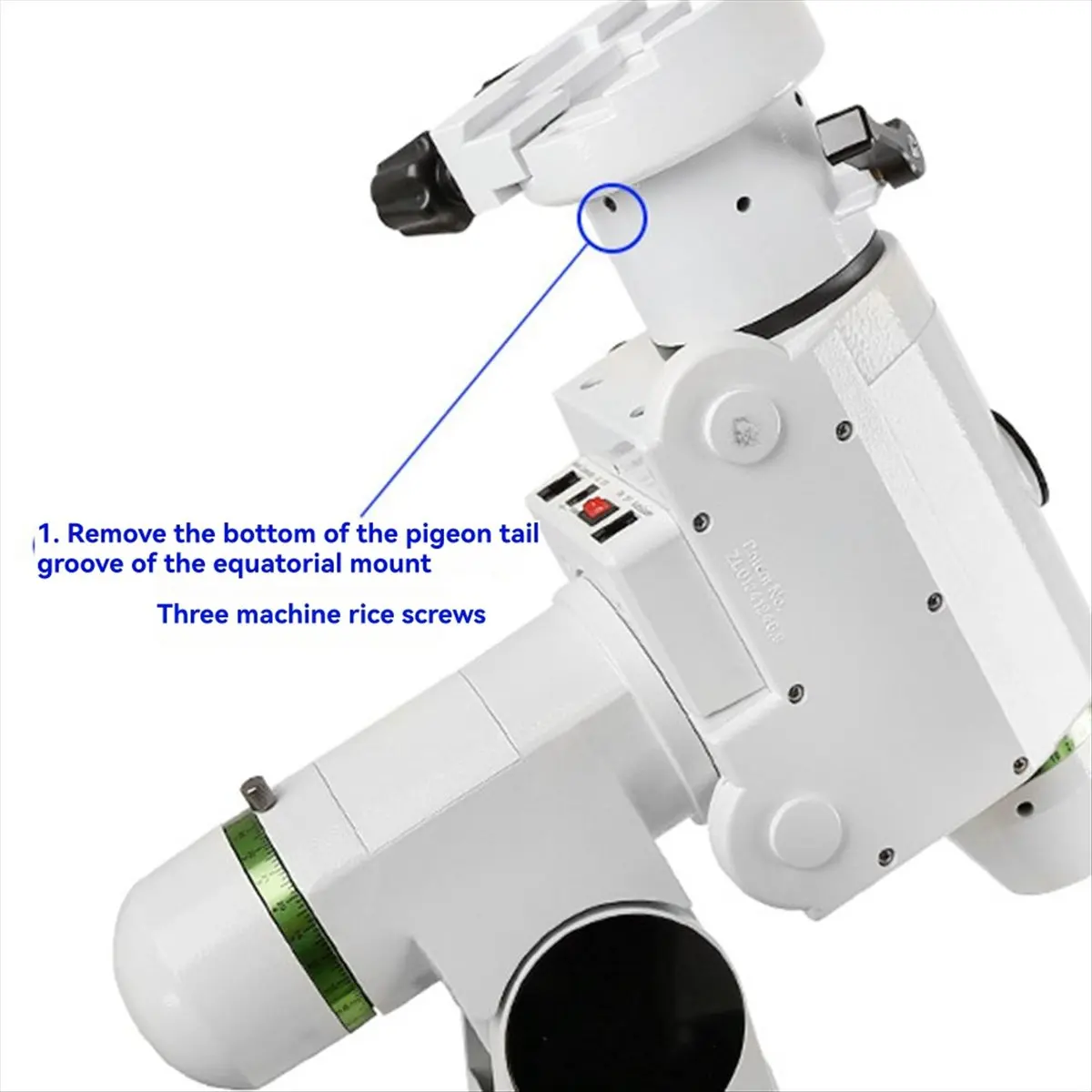 A72U For Sky-Watcher HEQ5 Dovetail Slot Retrofit Assembly Astronomical Telescope Accessories Silver