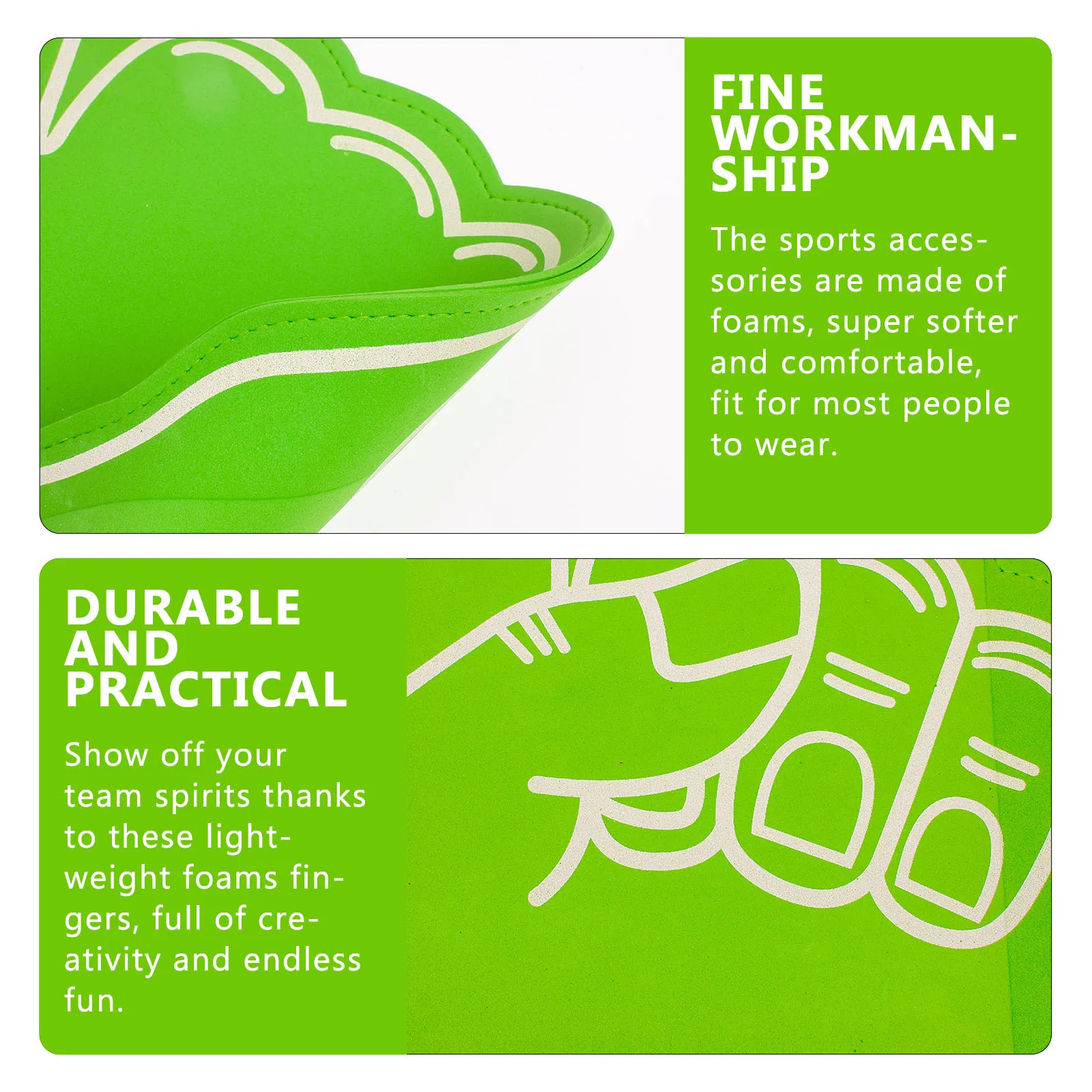 

3Pcs Foams Finger Creative Cheer Props Sports Accessories Noise Makers Party Supplies for Fans Foams Finger Cheerleading Stuff