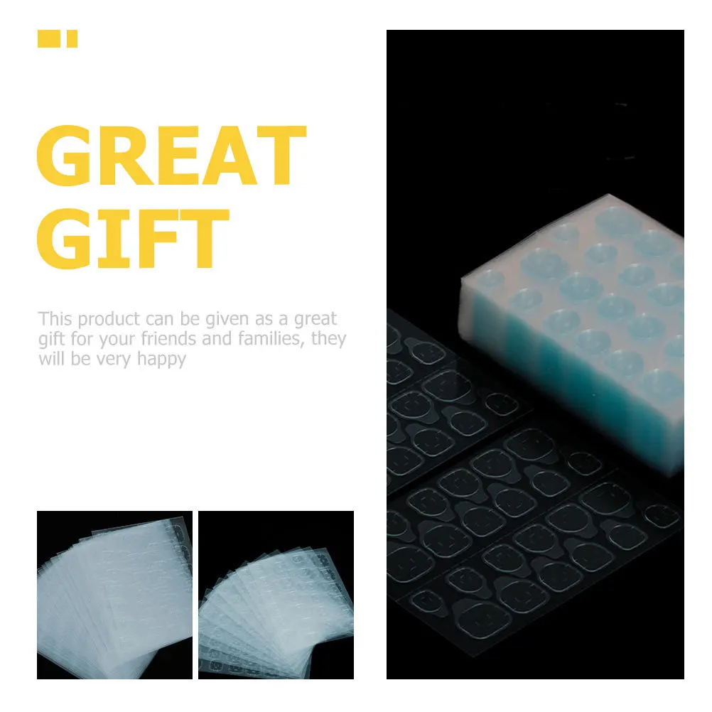 Guias adesivas azuis para manicure, faça você mesmo, prensa em unhas, ferramenta de reparo de arte de unhas falsas, abas adesivas para unhas