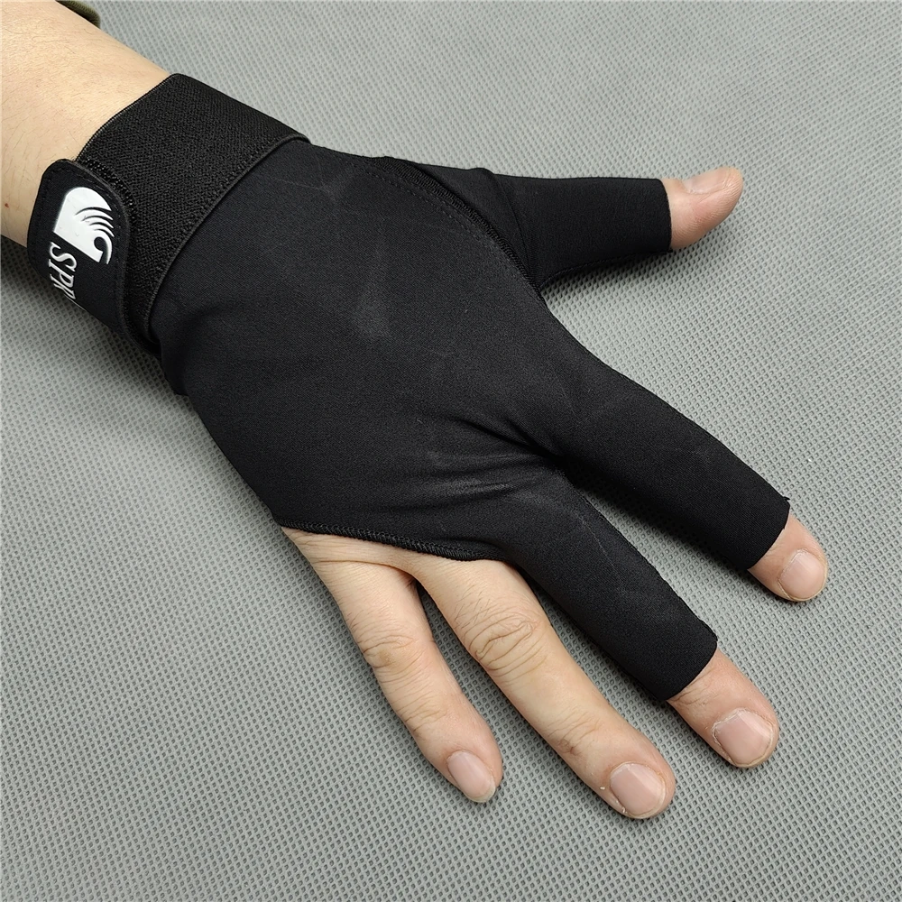Billiard Glove Left Right Hand SPR GL Medium M Size Pool Carom 3 Fingers BLACK Camouflage Pro Snooker & Billiard Accessories