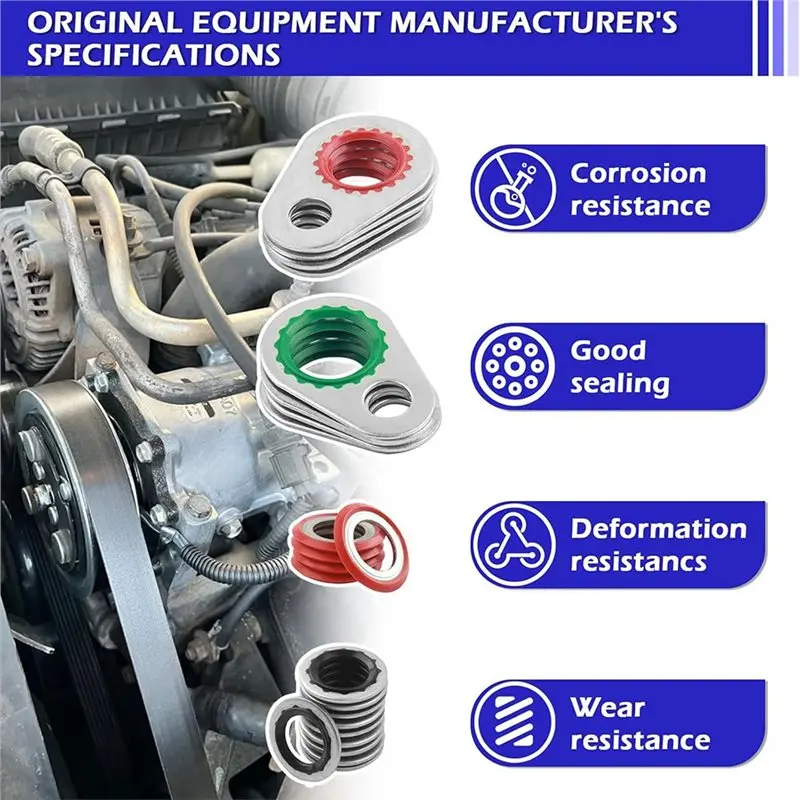 EYFL-AC O Ring Kit Contains 30 Sizes,A/C O Ring Assortment Kit With 54PCS Rubber Gasket & 85PCS Spacers For Seal Improvement