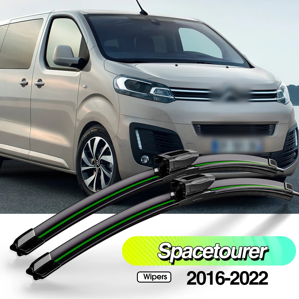 For Citroen Spacetourer 2016-2022 2pcs Front Windshield Wiper Blades Windscreen Window Accessories 2017 2018 2019 2020 2021