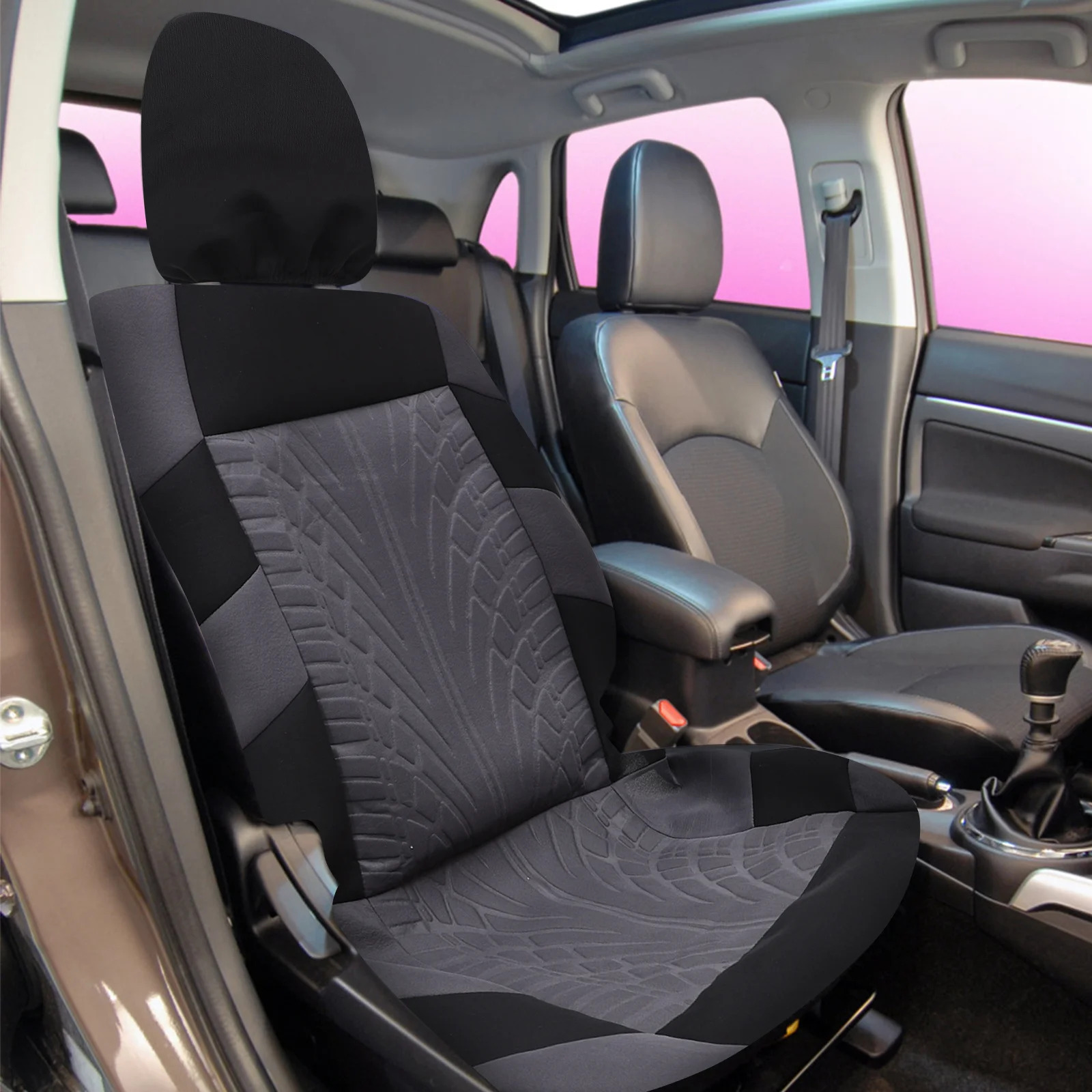 

1 Set Car Seat Covers Pattern Breathable Washable Anti-Slip Universal Fit For Suv Truck Van Auto Front Rear Interior Covers