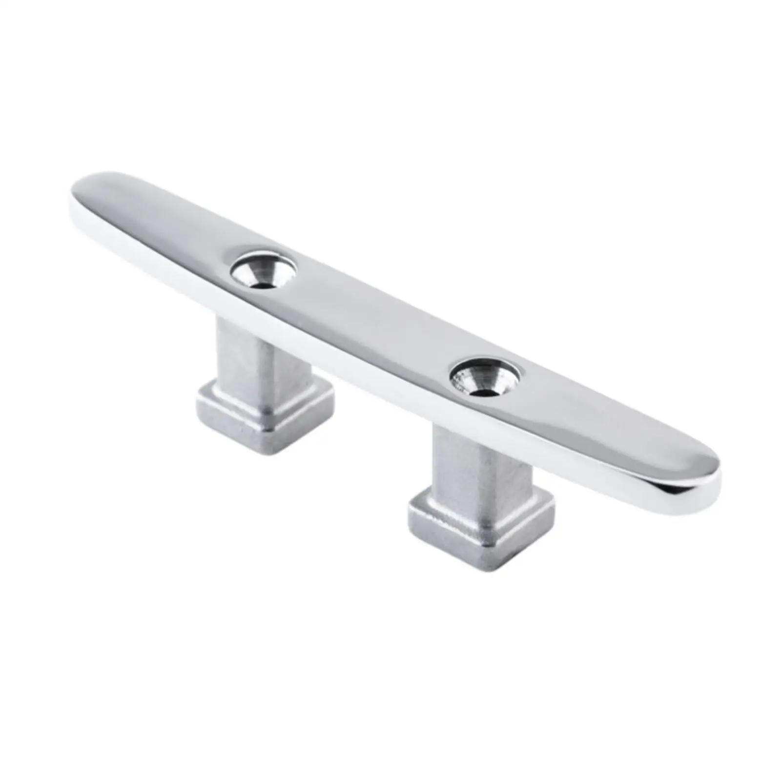 Polished Stainless Steel Cleat for Boat Deck Dock Hardware Secure Rope Tie Off Marine Mooring Accessory