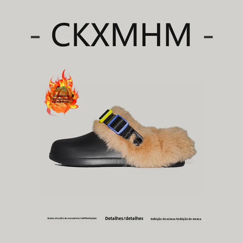 レトロで豪華な暖かい足と体用の毛皮のようなスリッパ、ユニセックス、防水、多用途、冬の日常着に最適なビルクフットスリッパ