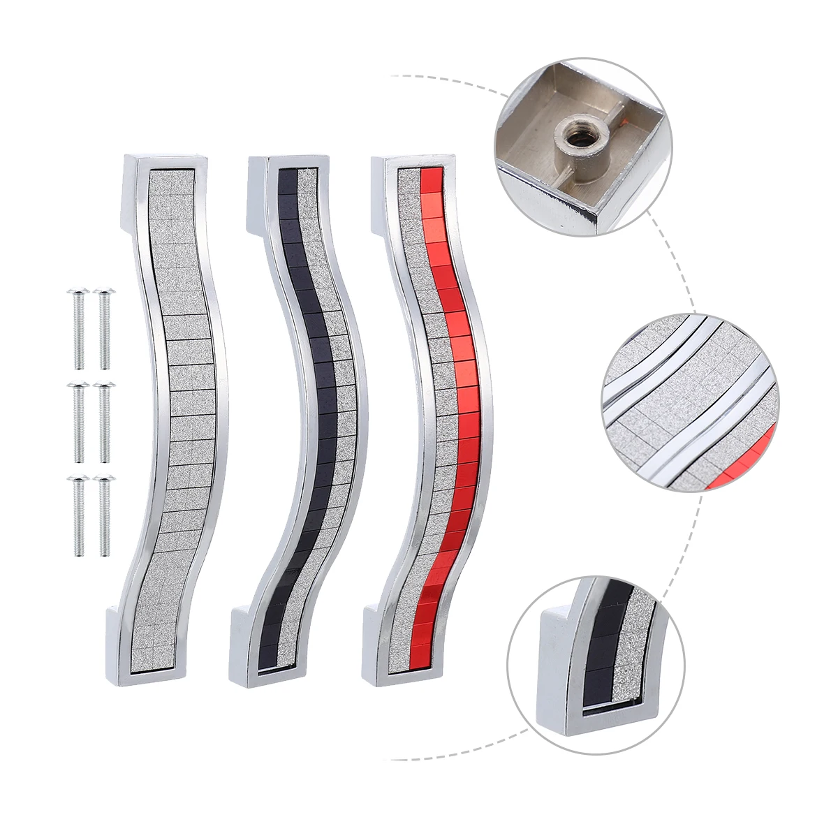 

3Pcs Decorative Pull Handle Cabinet Knob Drawer Hardware for Enhanced