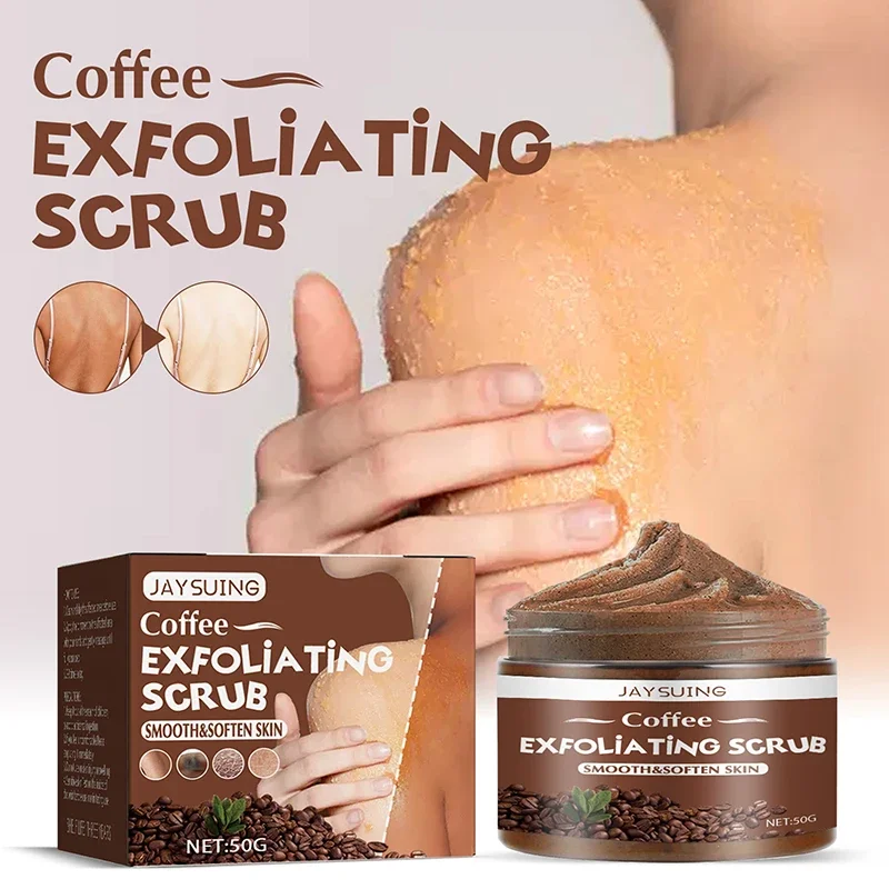 Crema exfoliante corporal de café, blanqueador de pigmentación de melanina, elimina la piel muerta, cuidado de Ducha