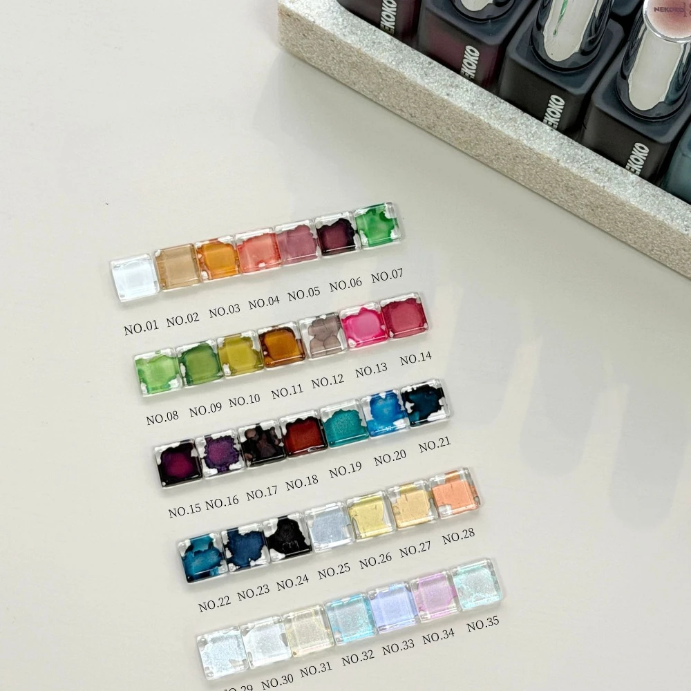 11/12Pcs Blooming Marble Watercolor Ink Nails Gel Polish Ink 6ml Flowers Design Smudge Effect Soak Off Manicure Hybrid Varnish