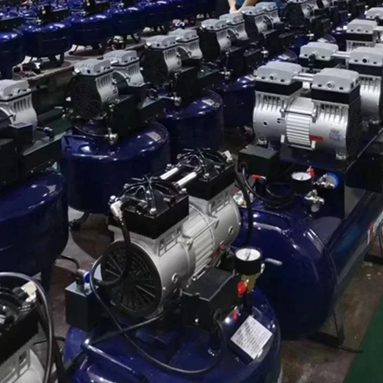 U-166A لـ 6 كراسي قوية صامتة دن تال ضاغط هواء خالي من الزيت حجم التدفق 315L/min ga s حامل 90L لوحدة den tal