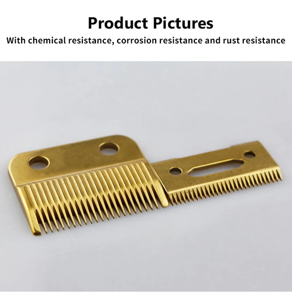 

4 Pcs For Wahl Magic Clip Cord & Cordless Replacement Blade + Cutter Blade (Steel Blade)-Gold & Silver-A54Q