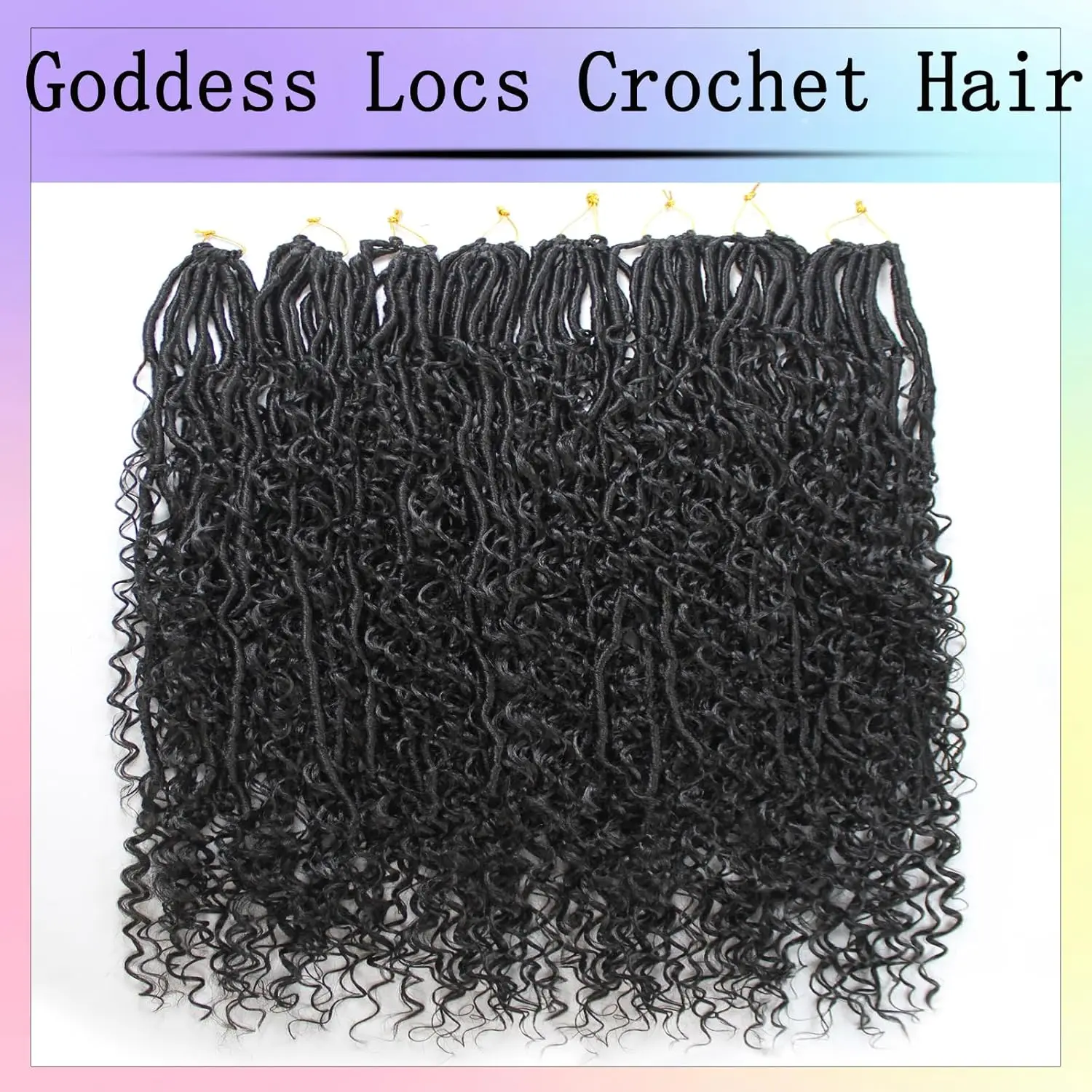 보헤미안 스타일의 인조 땋은 머리, 8팩, 부드러운 곱슬머리 끝, 합성 프리루프드 롱 보헤미안 크로셰 헤어