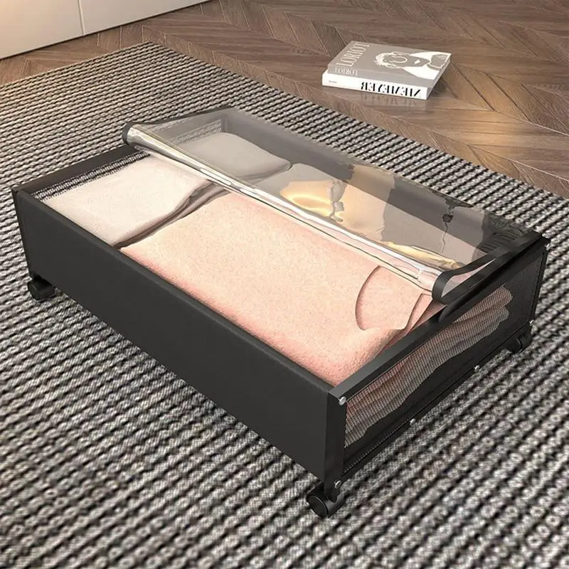 

Universal Under Bed Storage Organizer High Quality Carbon Steel Underbed Box Multipurpose Drawer Containers For Store Clothes