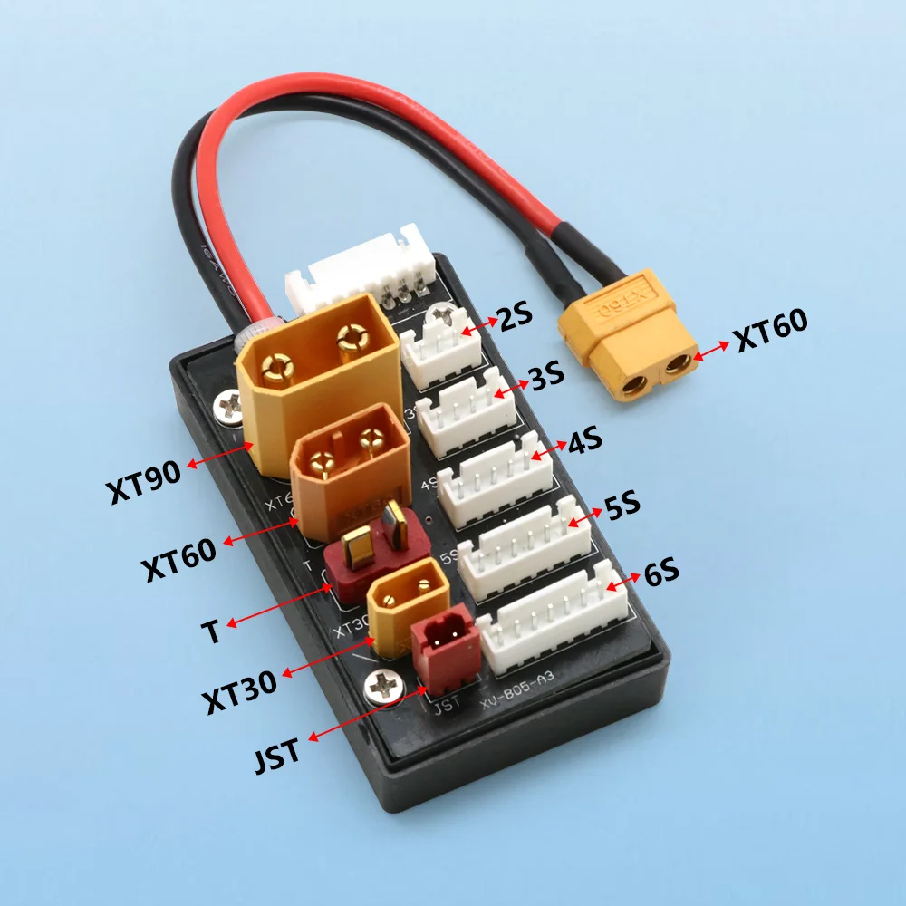 XT30 XT60 XT90 JST T Connector Lipo Battery Charger Board 2-6S Charging Board for Imax B6 B6AC IDST Q6 Lite Balance Charger