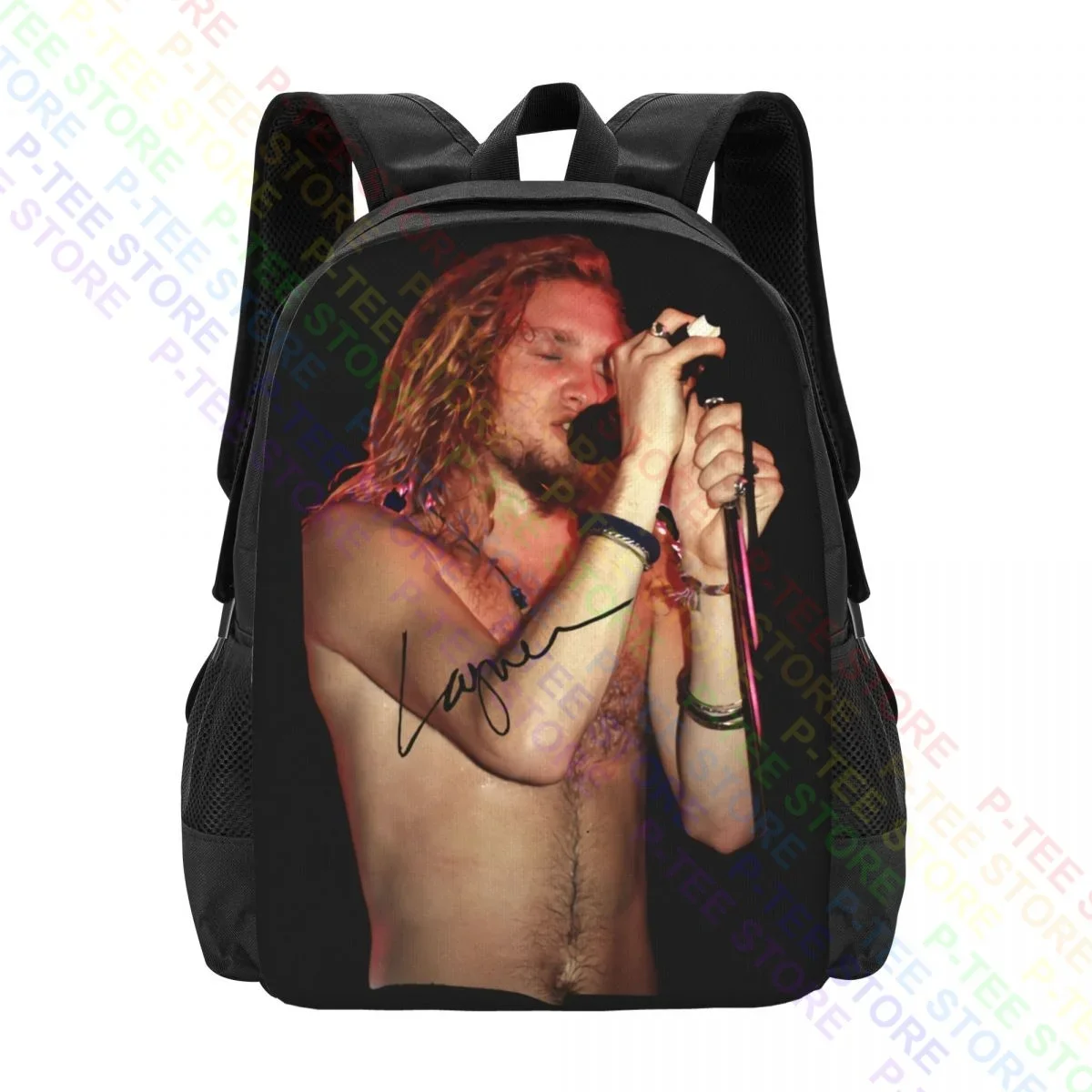 Layne Staley Alice In Chains Rock BandBackpack Large Capacity Shoe Bag School Sport Bag