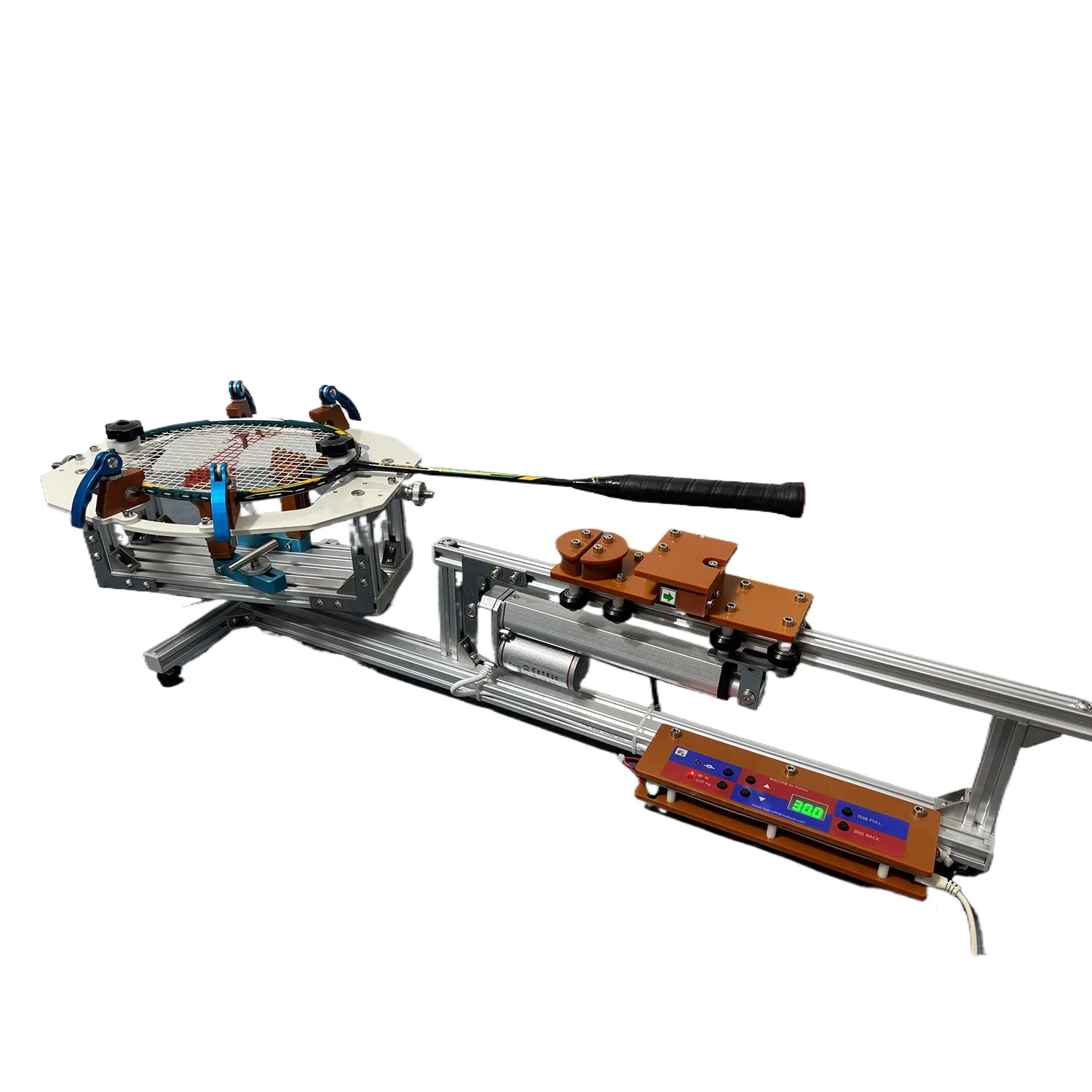 Smart seat clip electric badminton racket, threading machine/wire pulling machine