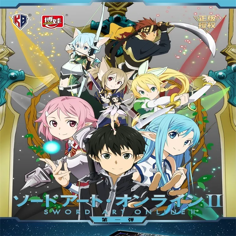 Special Offer SAO Sword Art Online Kirigaya Kazuto Yuuki Asuna Leafa Rare Collection Cards Child Kids Birthday Gift Game Toys