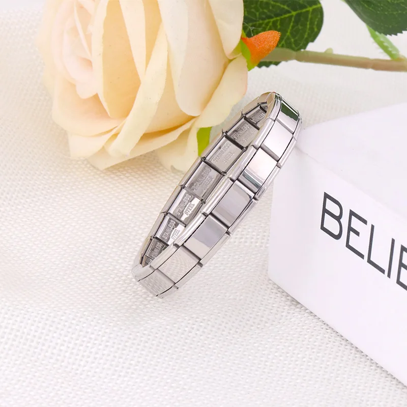 Wide Stainless Steel Bracelets for Women, Simple Trendy Style, Daily Wear, Silver Color, Charm Bracelet, Unisex Party, 9 mm