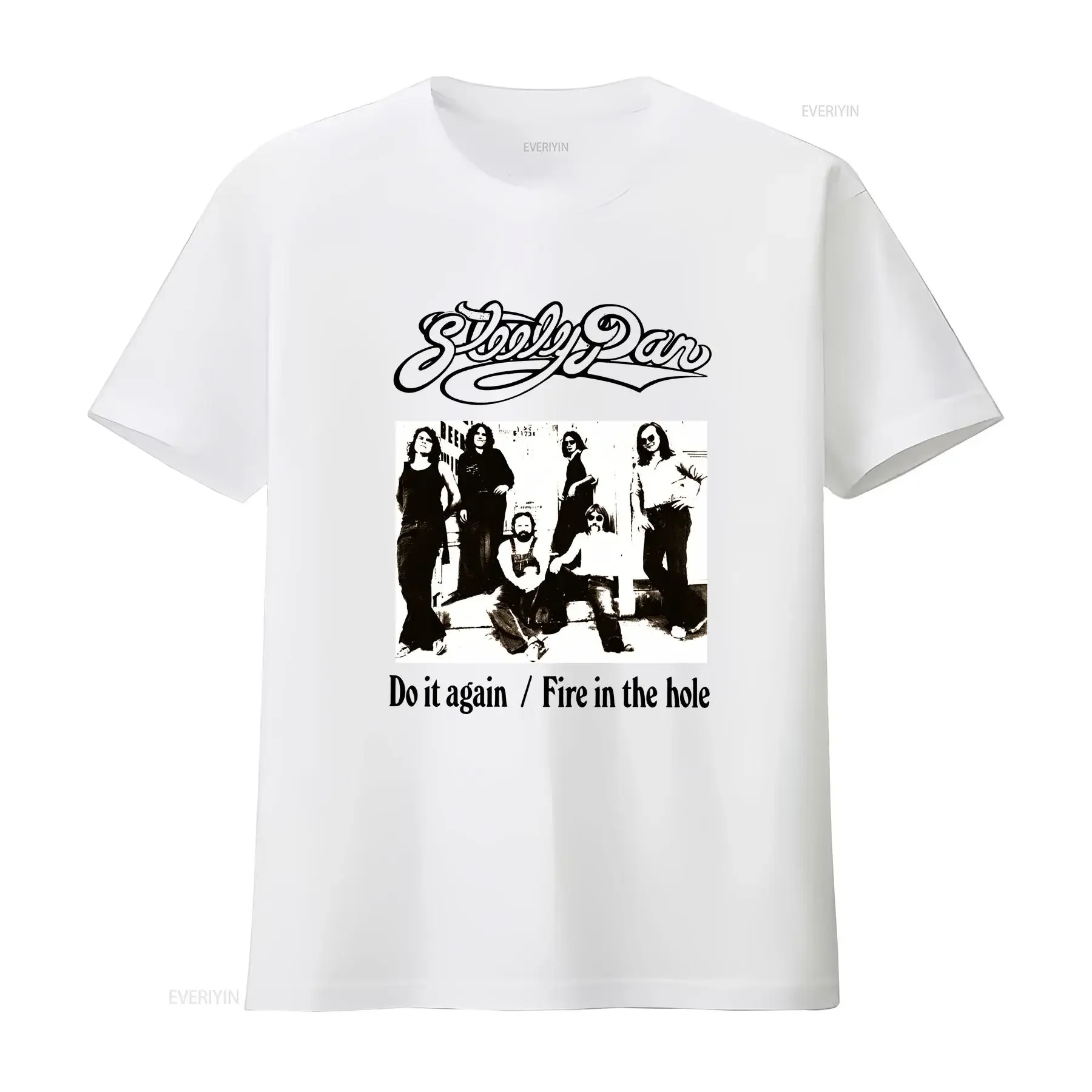 Band Steely Dan Do it Again Black All size T Shirt fans C253 vintage Washed Unisex Top For Everyday Wear Soft fashion