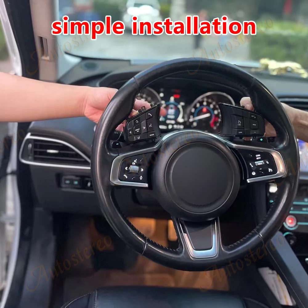 Touch Version 2024 Gen Car Steering Wheel Buttons For Jaguar XE XF F-Pace 2015-2020 Smart Keys Auto Stereo