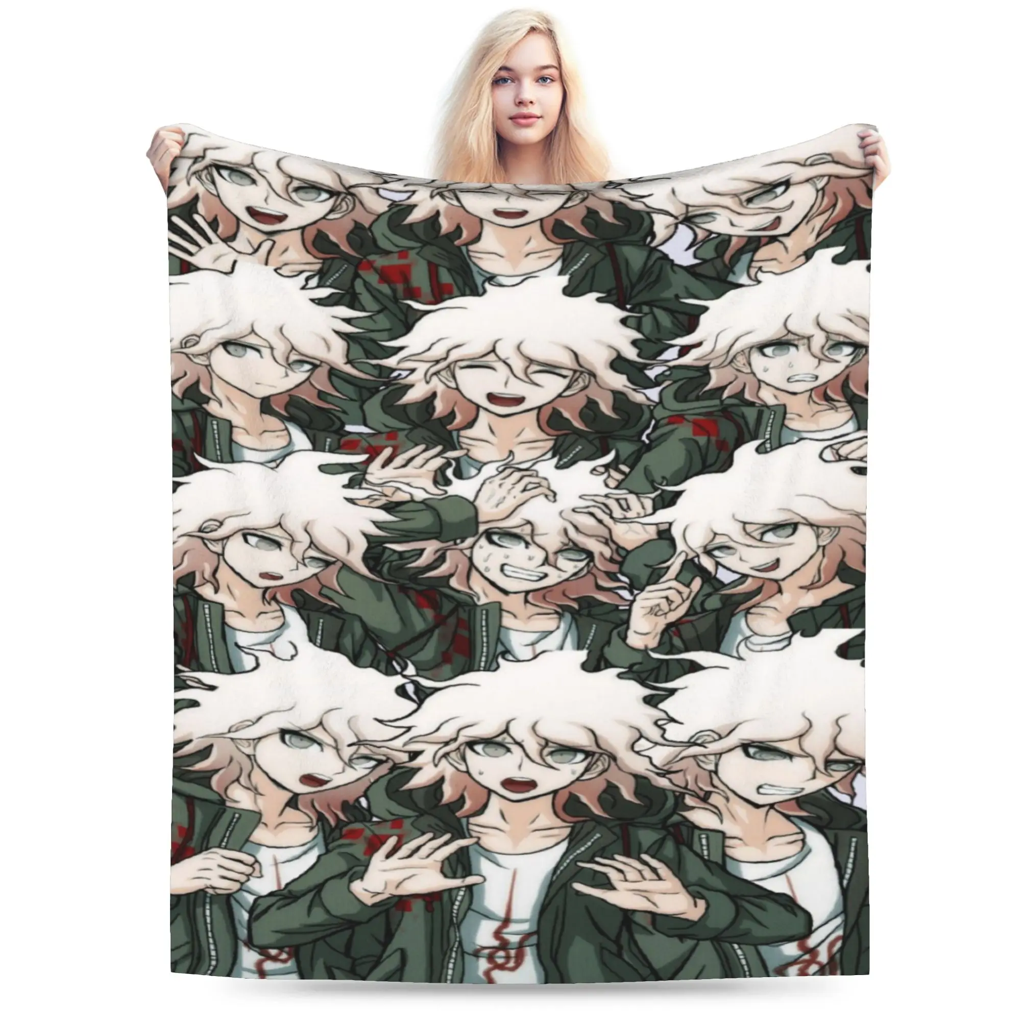 Comfort Nagito Komaeda The Ultimate Blanket Stuff Sofa Decorative  Throws And Blankets Lightweight Thin Fleece for Couch