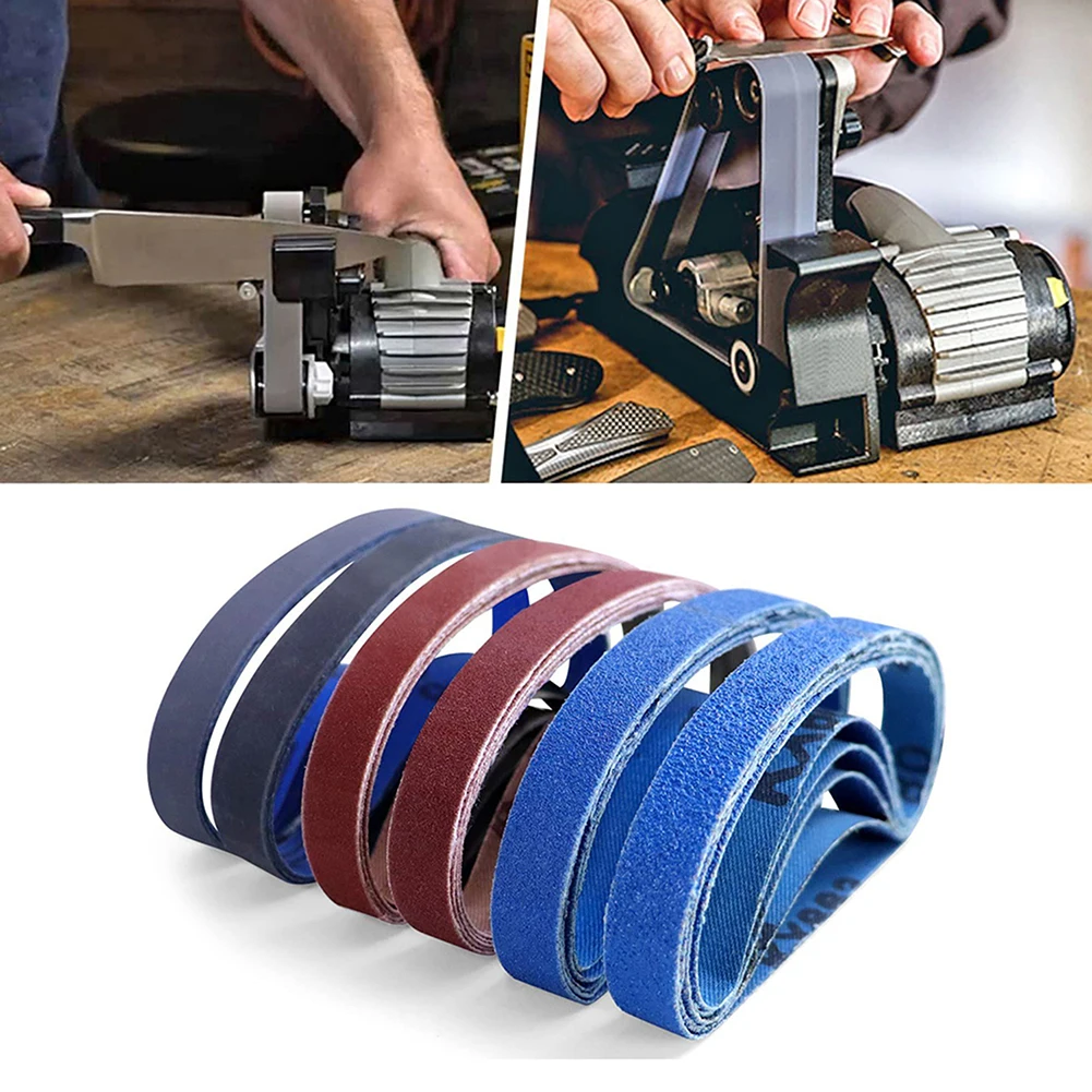 Replacement Abrasive Belts 30 pcs 3/4 x 12 in Flat Seam Design for Reliable Performance on Metal and Plastic Surfaces