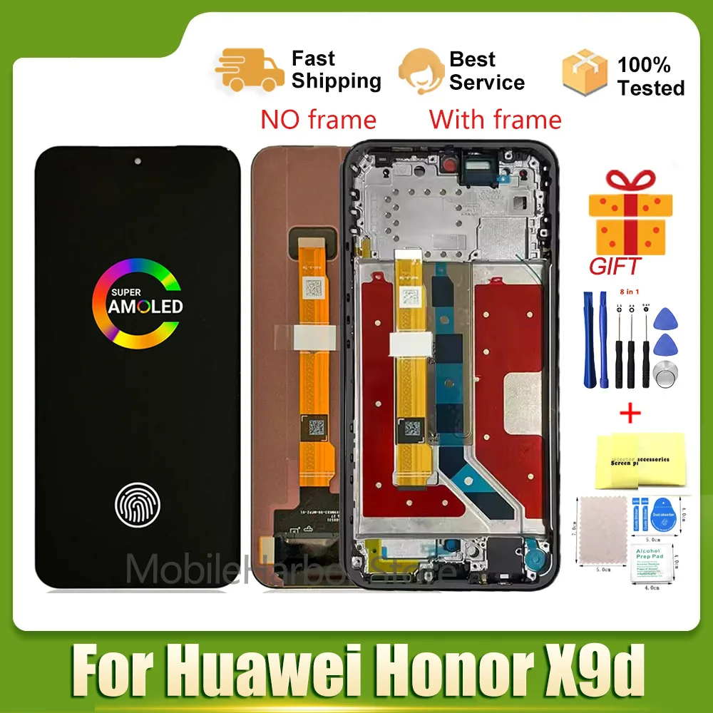 6.79“ AMOLED For Huawei Honor X9D LCD Display Screen Touch Digitizer Assembly For Honor X9d Display MTN-NX1 Screen