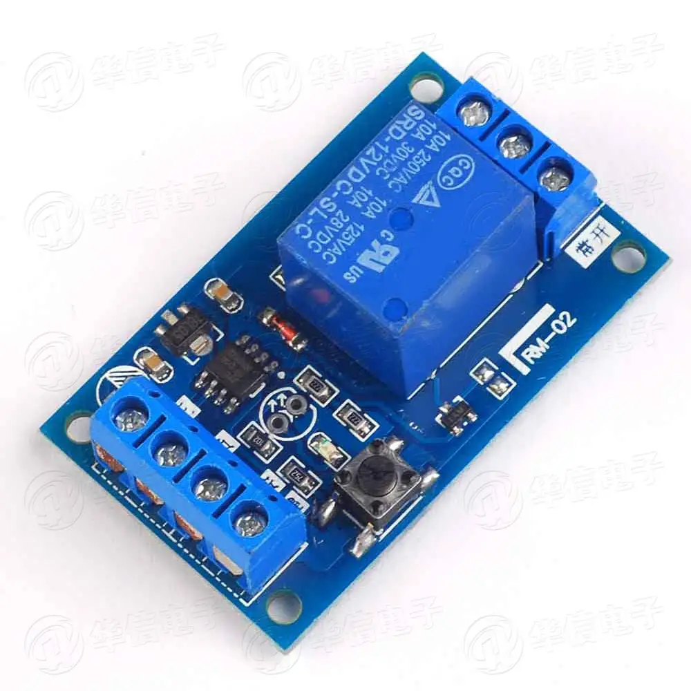 Single Key Bistable Relay Module 5V12V24V Car Modification Switch, One Key Start Stop Self-locking External Button