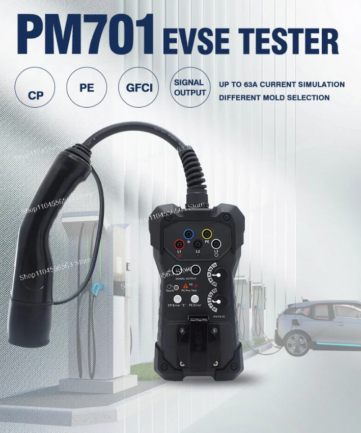 Electric Vehicle Charging Station Test Adapter for EV Charger Diagnostic Tool High Precision