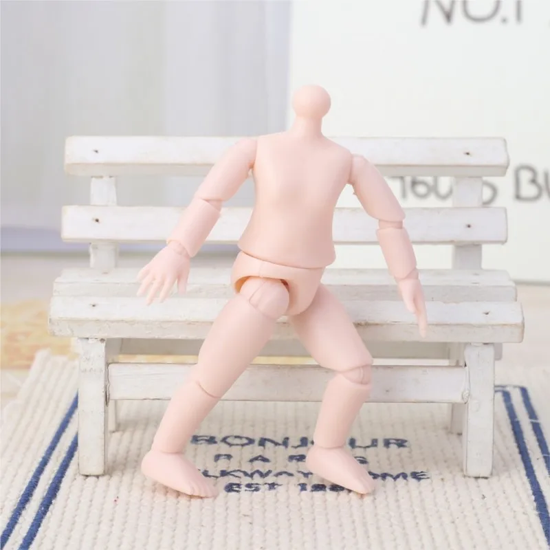 New 9.5cm Height Doll Body High Quality Jointed Movable Dress Up Body Rotatable Waist Action Figures OB Accessories Kids Toys