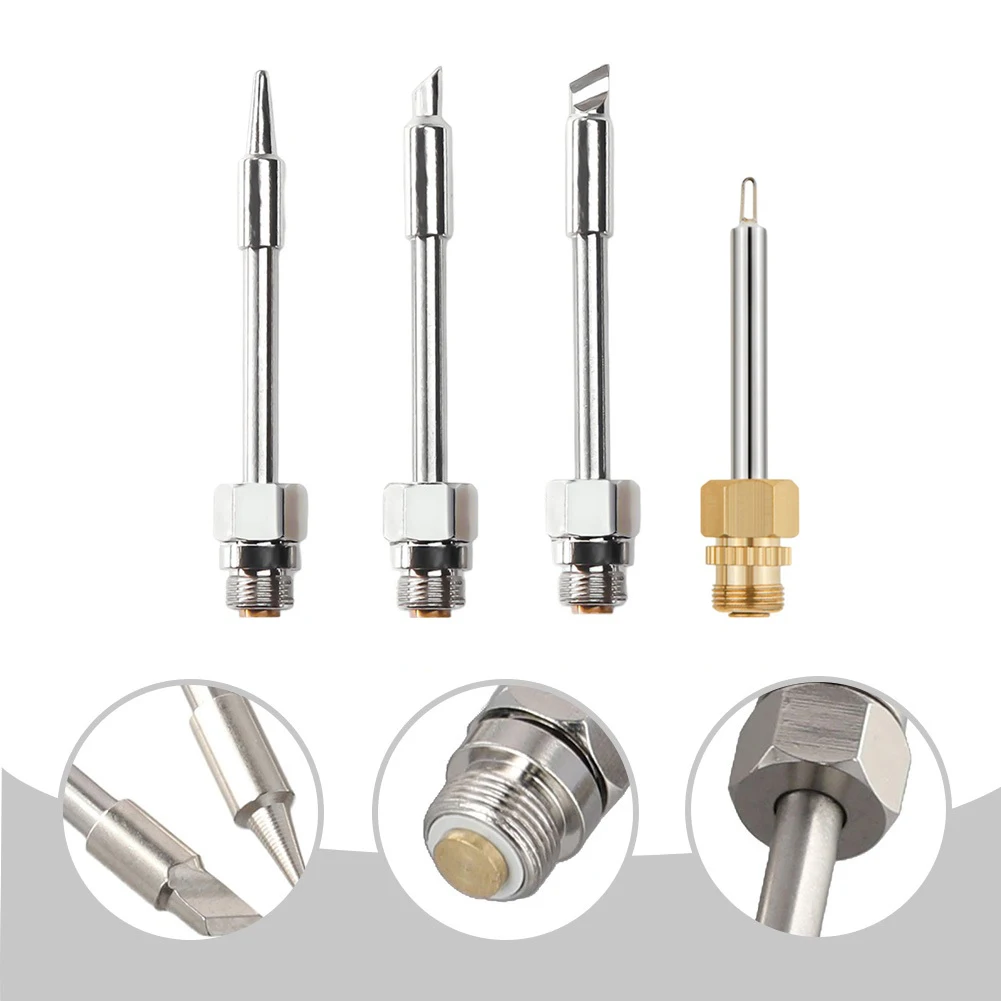 4 pçs ponta de ferro de solda mini portátil conectar mainframes kit de ponta de ferro de solda ferramenta para placa de circuito reparação ferramenta elétrica
