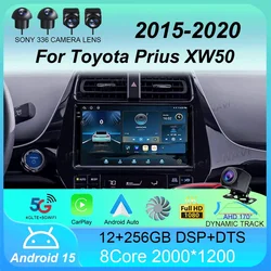 Android 15 For Toyota Prius XW50 2015 2016 2017 2018 2019 2020 Car Radio GPS Carplay Multimedia Player Navigation Stereo Auto BT