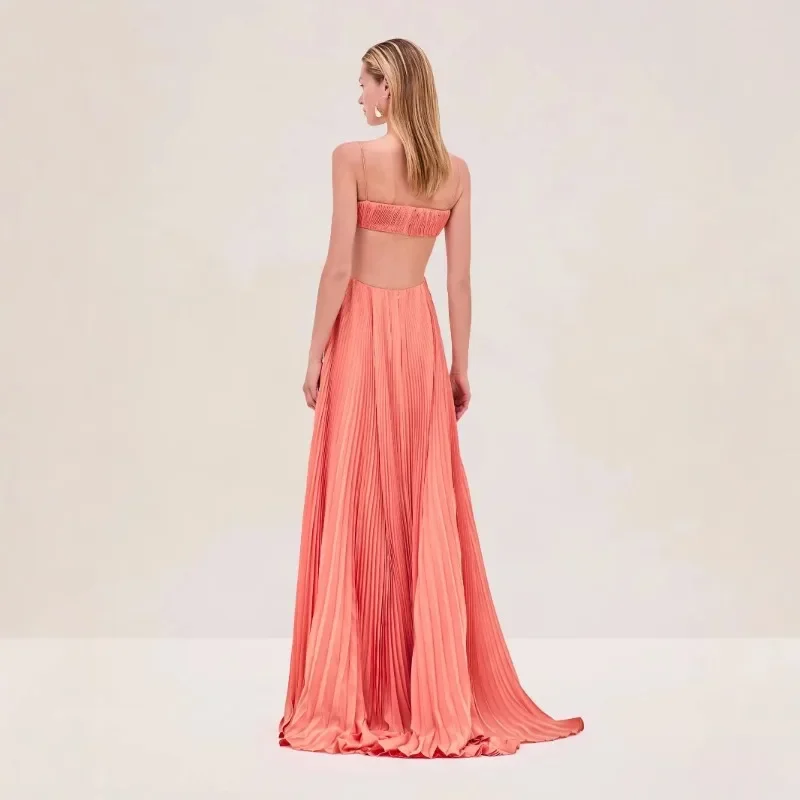 Robe de soirée pour invités, remise de diplôme, célébrité, longueur au sol, robe de bal élégante pour femmes, dos nu, robe de soirée Cocktail, bretelles Sexy pliables