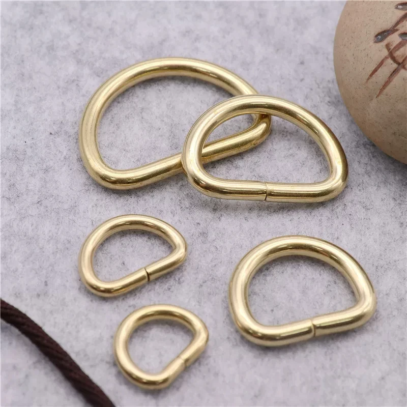 Bag Accessories, Leather Goods, Brass Hardware, Pure Copper D-Ring, Square Buckle, D-Ring, Bag Link D-Ring, Adjustment Buckle, Backpack Buckle