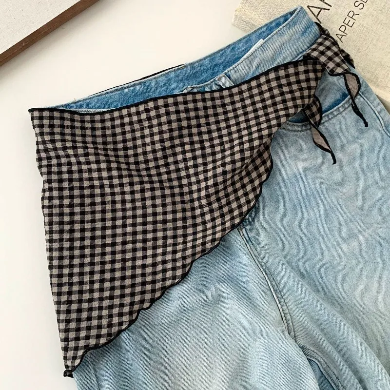 Artistic Floral Triangle Scarf Cotton Linen Premium for Women Spring Autumn Headband Hair Wrap Neck Scarf Soft Breathable Daily view 3