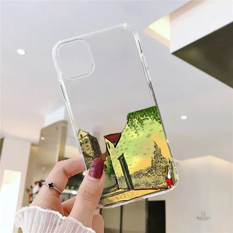 Coque Fleur Étoilée Van Gogh pour iPhone, Art Esthétique, Couverture Souple Transparente, iPhone 15 14 13 12 11 Pro Max 14 Plus X Xs Max Poly 8 7 Plus