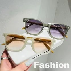 Unisex Vintage Ultralight Cat Eye Sunglasses High Quality Gradient Color Goggle Shades Men Women Luxury Square Sunproof Eyewear