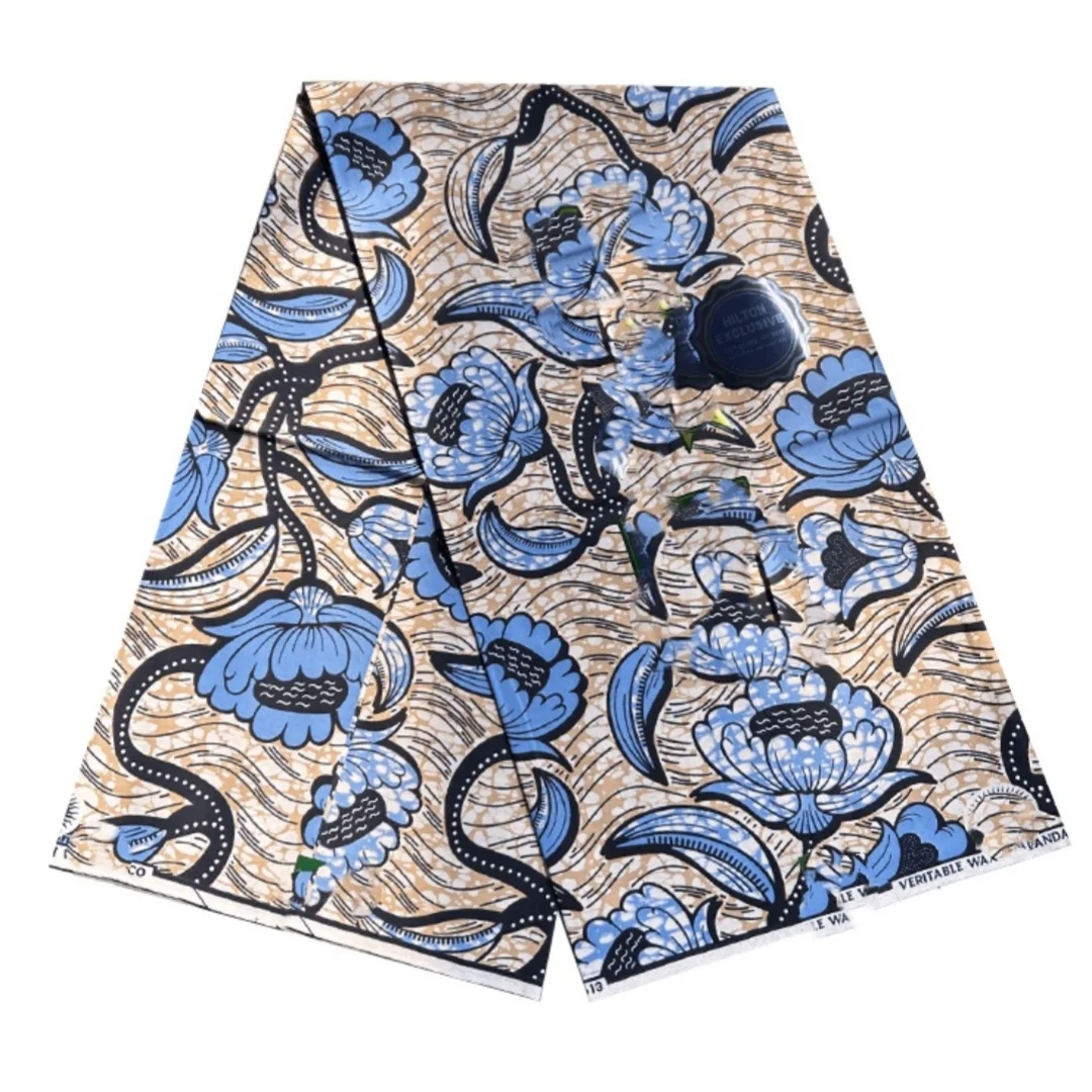 2025 African Dutch Batik Fabric For Dress New desigh High Quality Ankara Holande Wax Printed Cotton Fabric 6 Yards B16-5